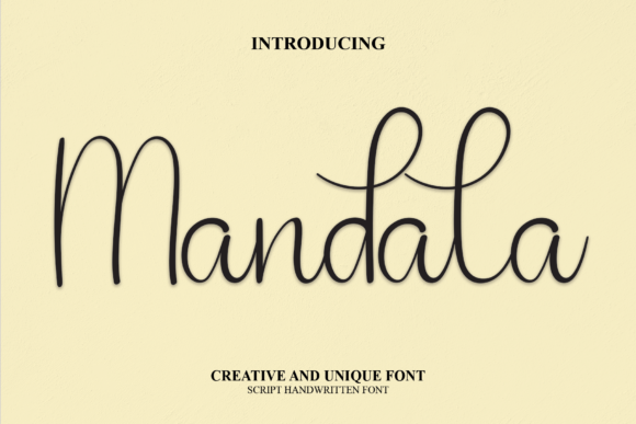 Mandala Font: A Free-Flowing Script for Creative Projects